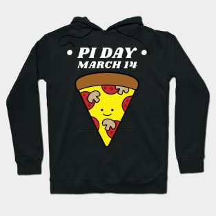 Pi Day March 14 Kawaii Pizza Slice Hoodie